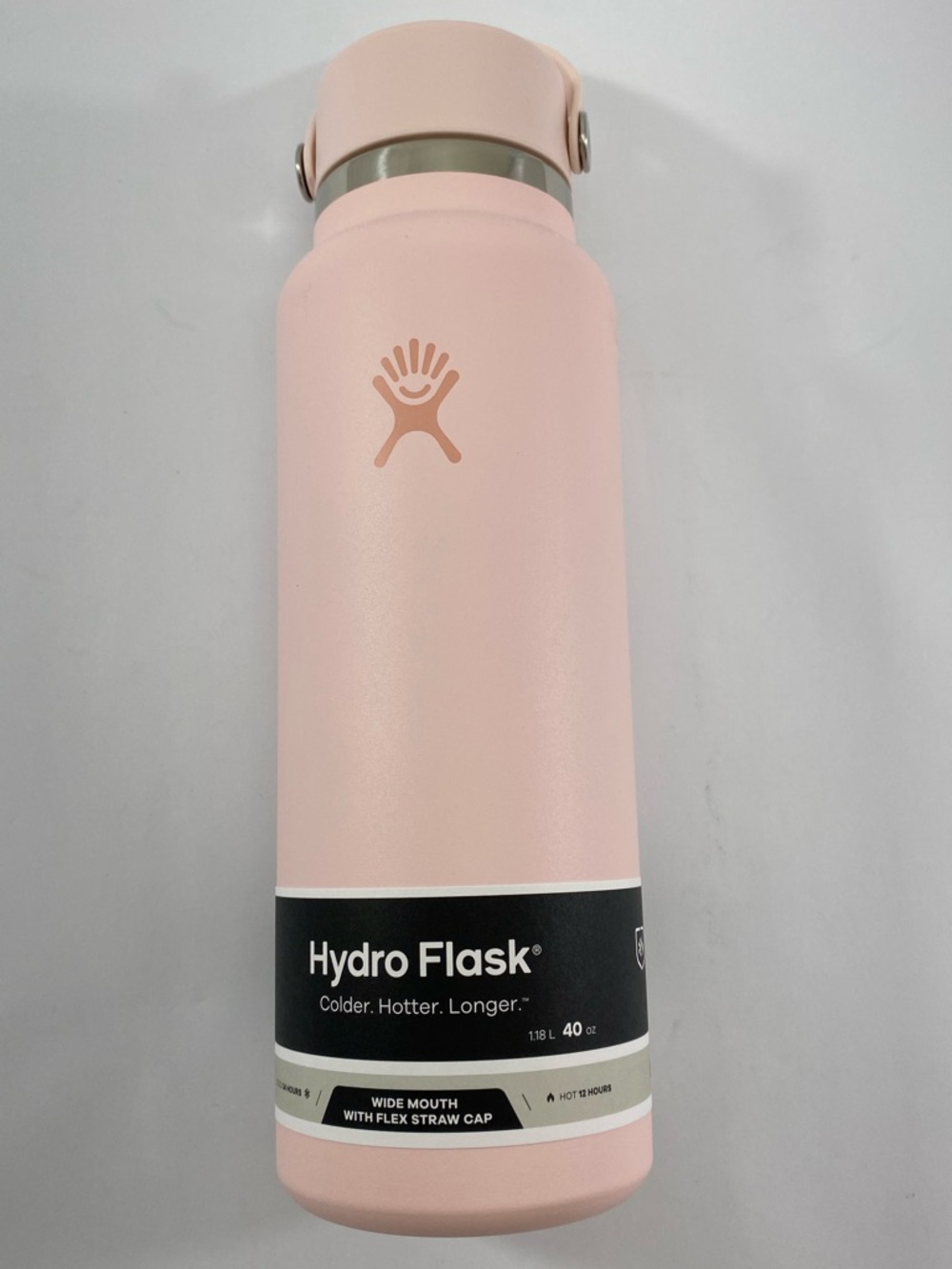 Hydro Flask 40 oz Wide Mouth Travel Bottle With Flex Straw Cap Soft Pink NWT